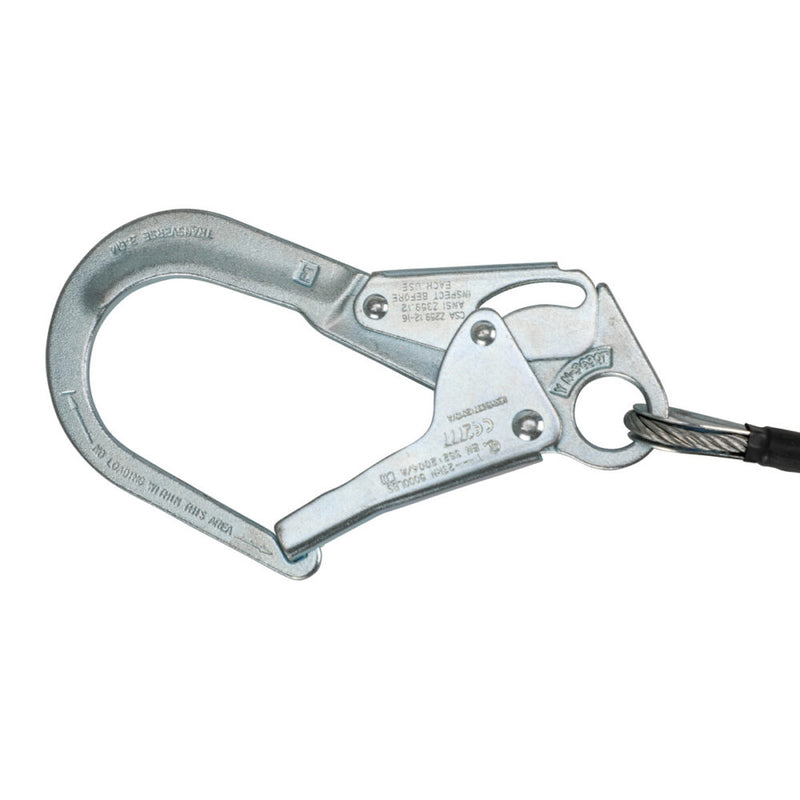 Energy Absorbing Lanyard with Clear Pack and Rebar Hook