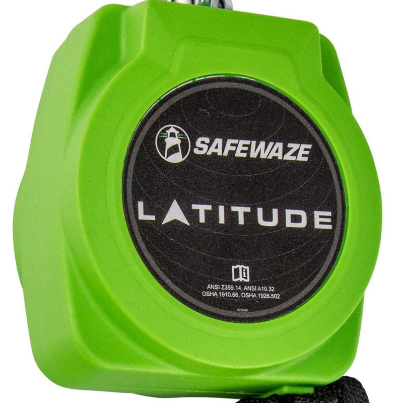Safewaze 6' Web Retractable with Aluminum Snap Hook & Steel Carabiner