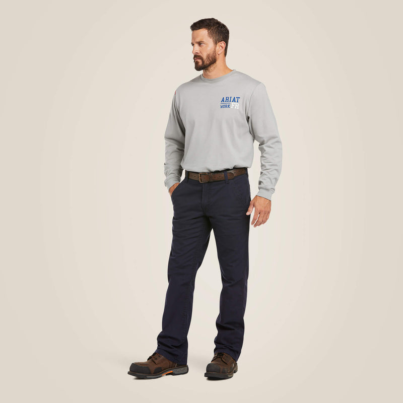 Ariat FR M4 Relaxed Workhorse Boot Cut Pant-Navy