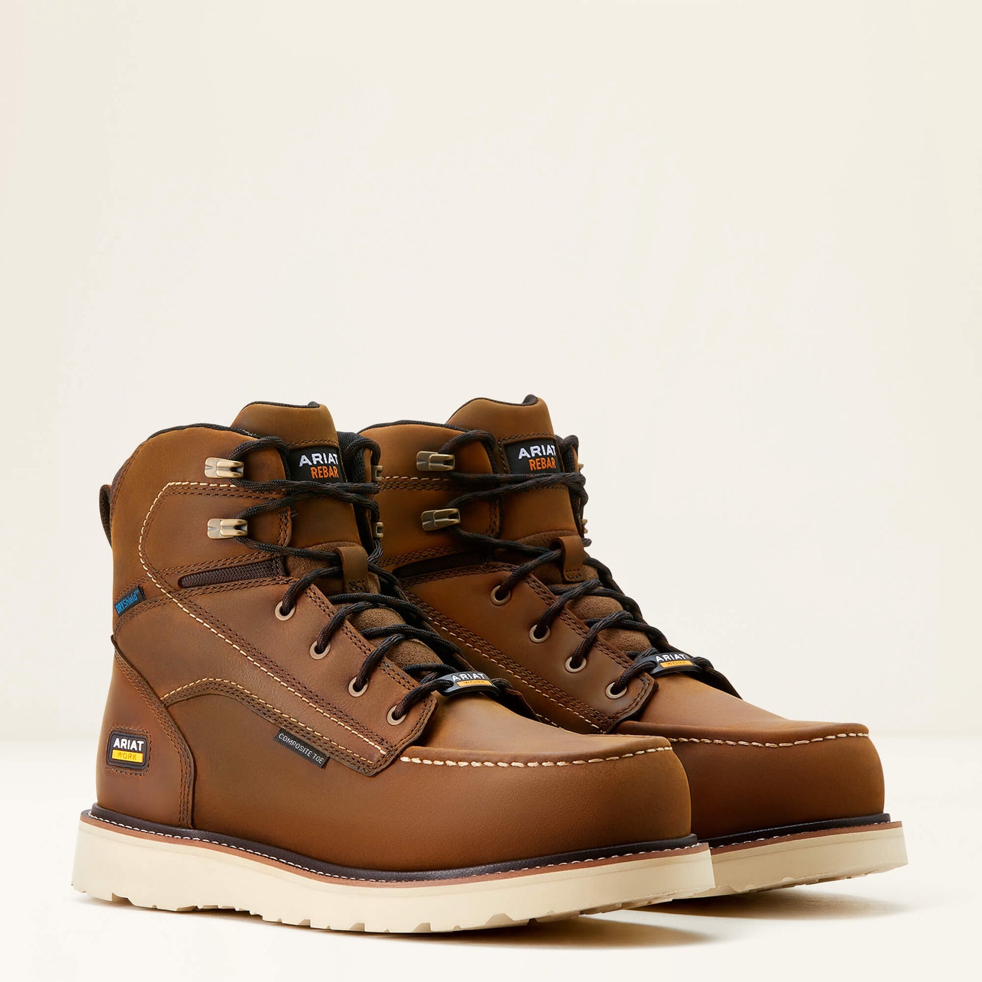 Ariat Rebar Wedge Moc Toe 6" Waterproof Composite Toe Work Boot #10053615