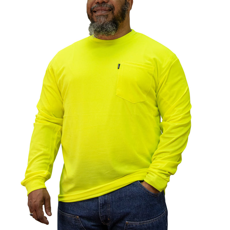 Key Enhanced Visibility Long Sleeve Pocket T-Shirt