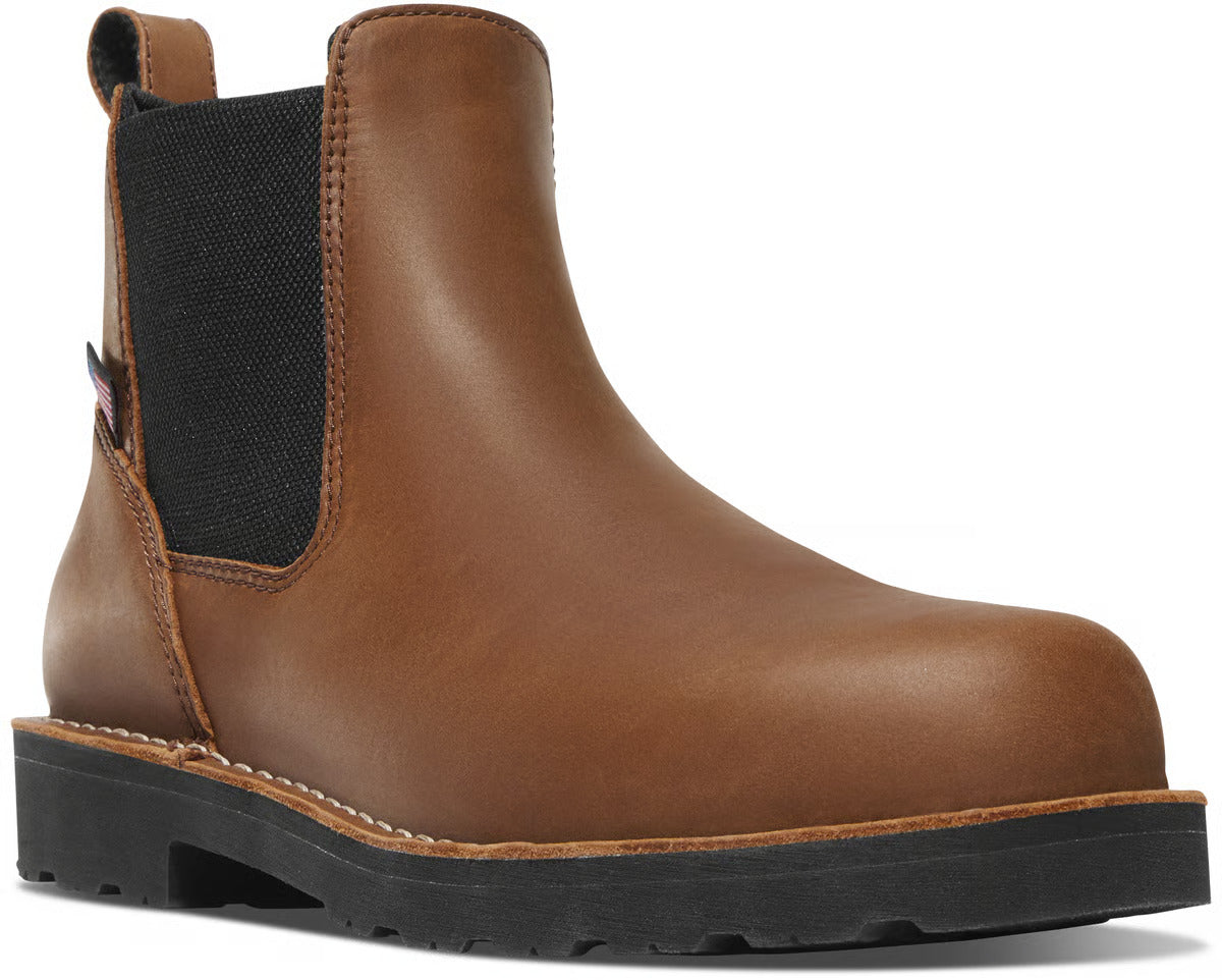 Danner Men's Bull Run Chelsea 6" Tobacco Black Heel #15486
