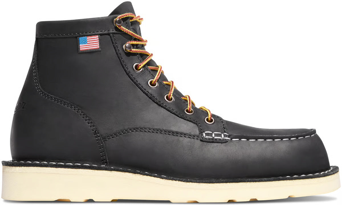 Danner Bull Run Moc Toe Black 6" Steel Toe #15569