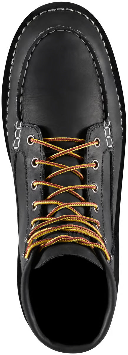 Danner Bull Run Moc Toe Black 6" Steel Toe #15569