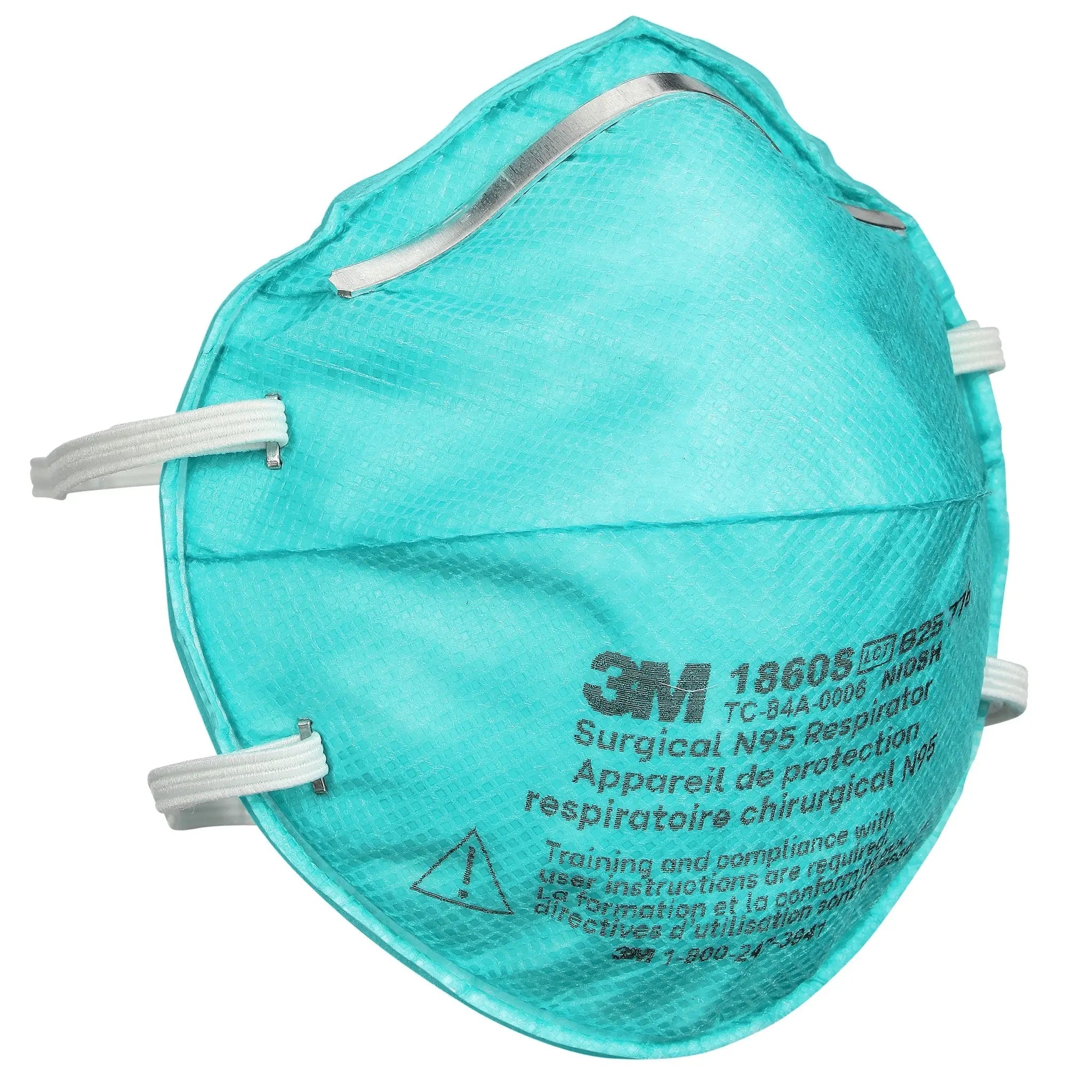 3M 1860 N95 Health Care Particulate Respirator and Surgical Mask, Teal