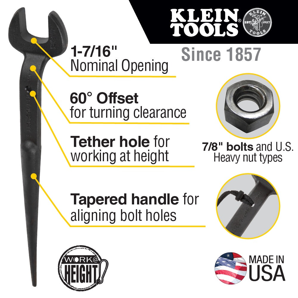 Klein Erection Wrench For 7/8 Hard Bolts #3213