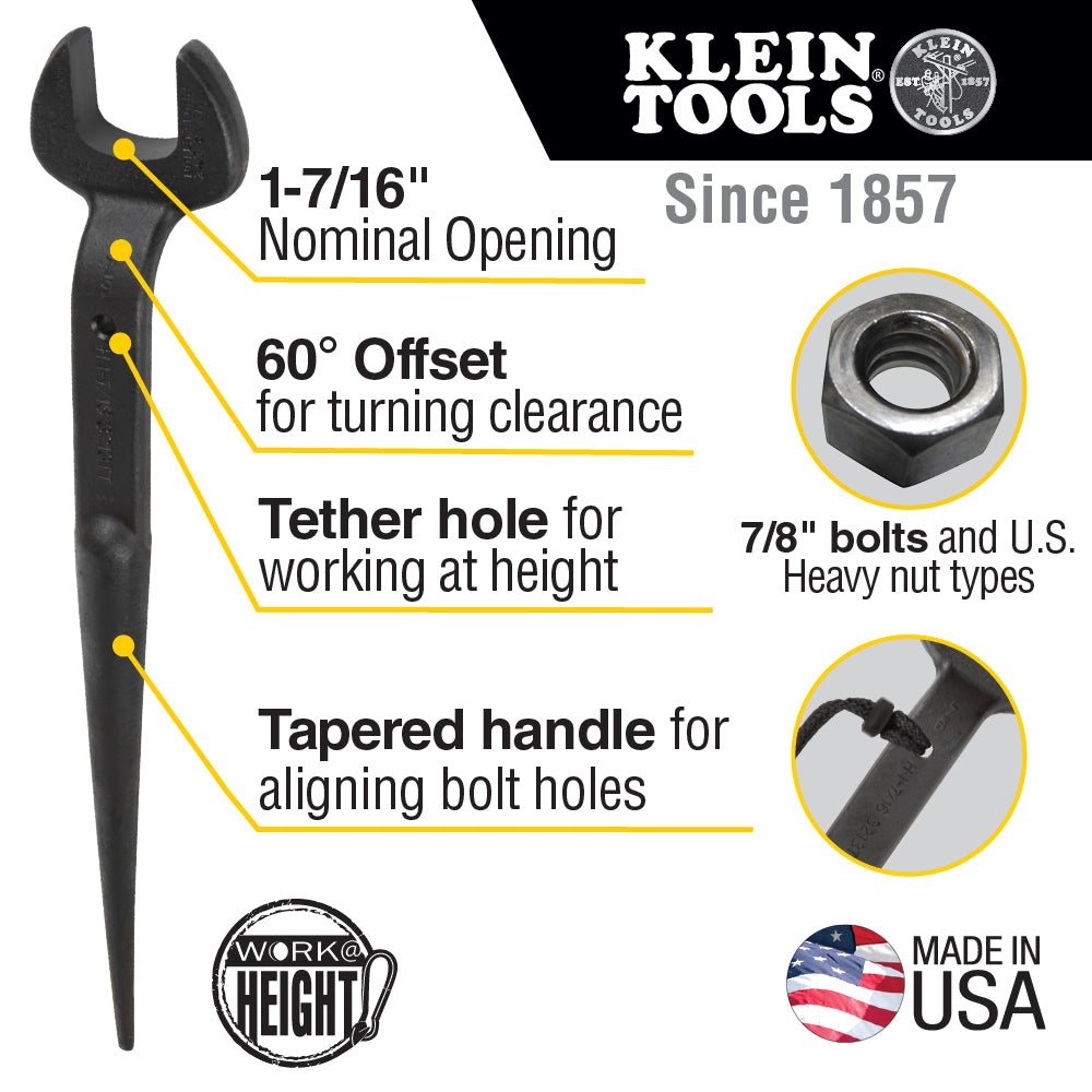 Klein Erection Wrench For 7/8 Hard Bolts #3213