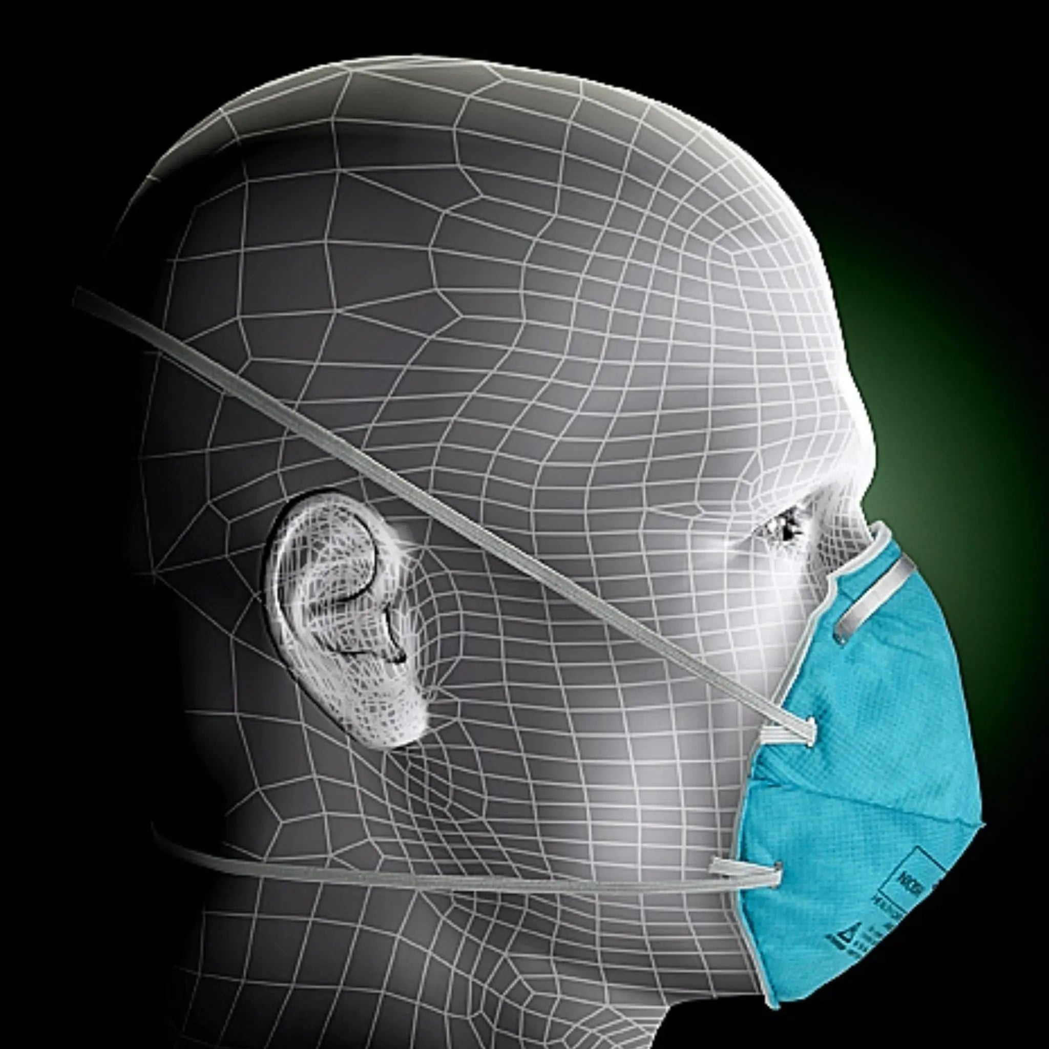 3M 1860 N95 Health Care Particulate Respirator and Surgical Mask, Teal