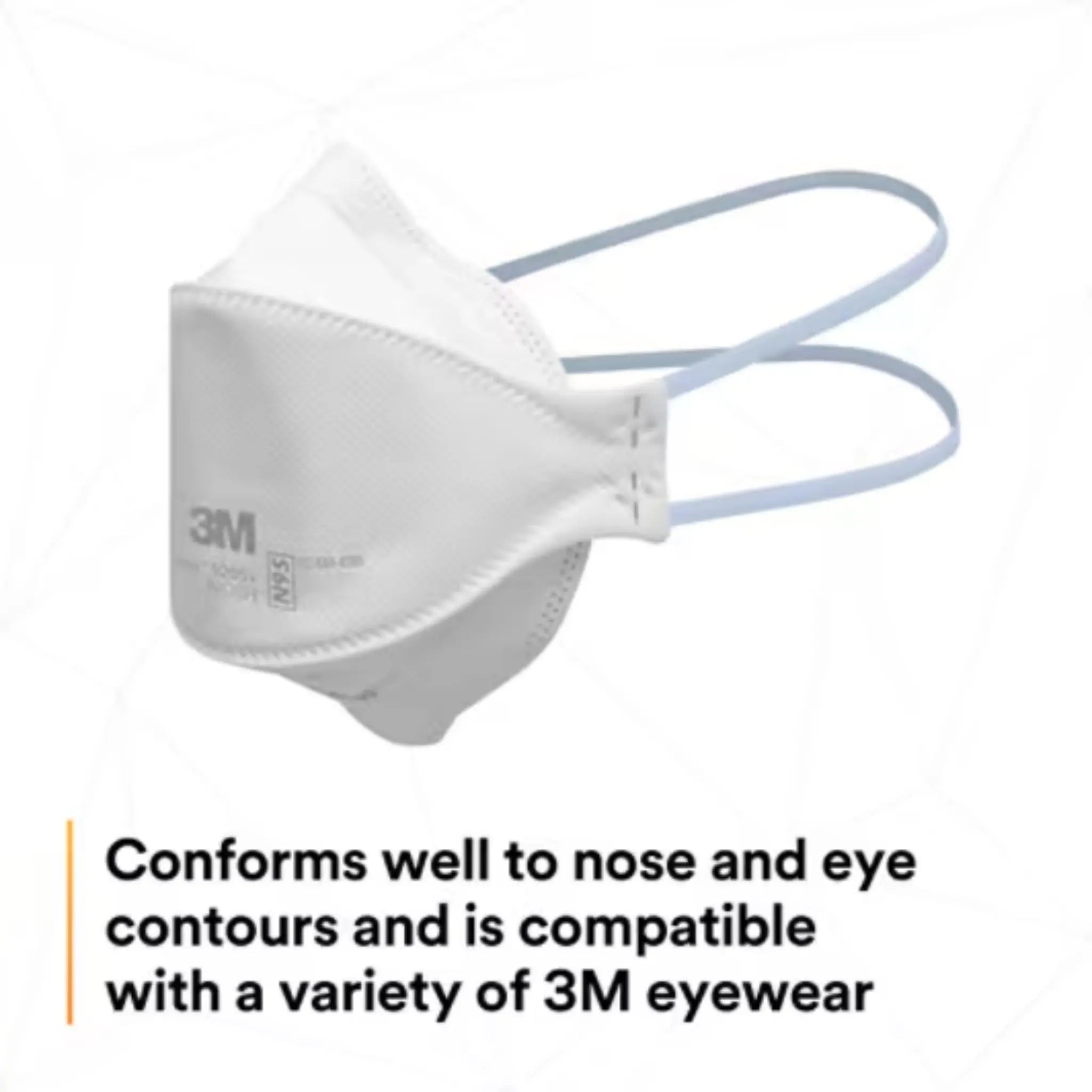 3M 9205+ N95 Aura Particulate Respirator Mask, White, Standard