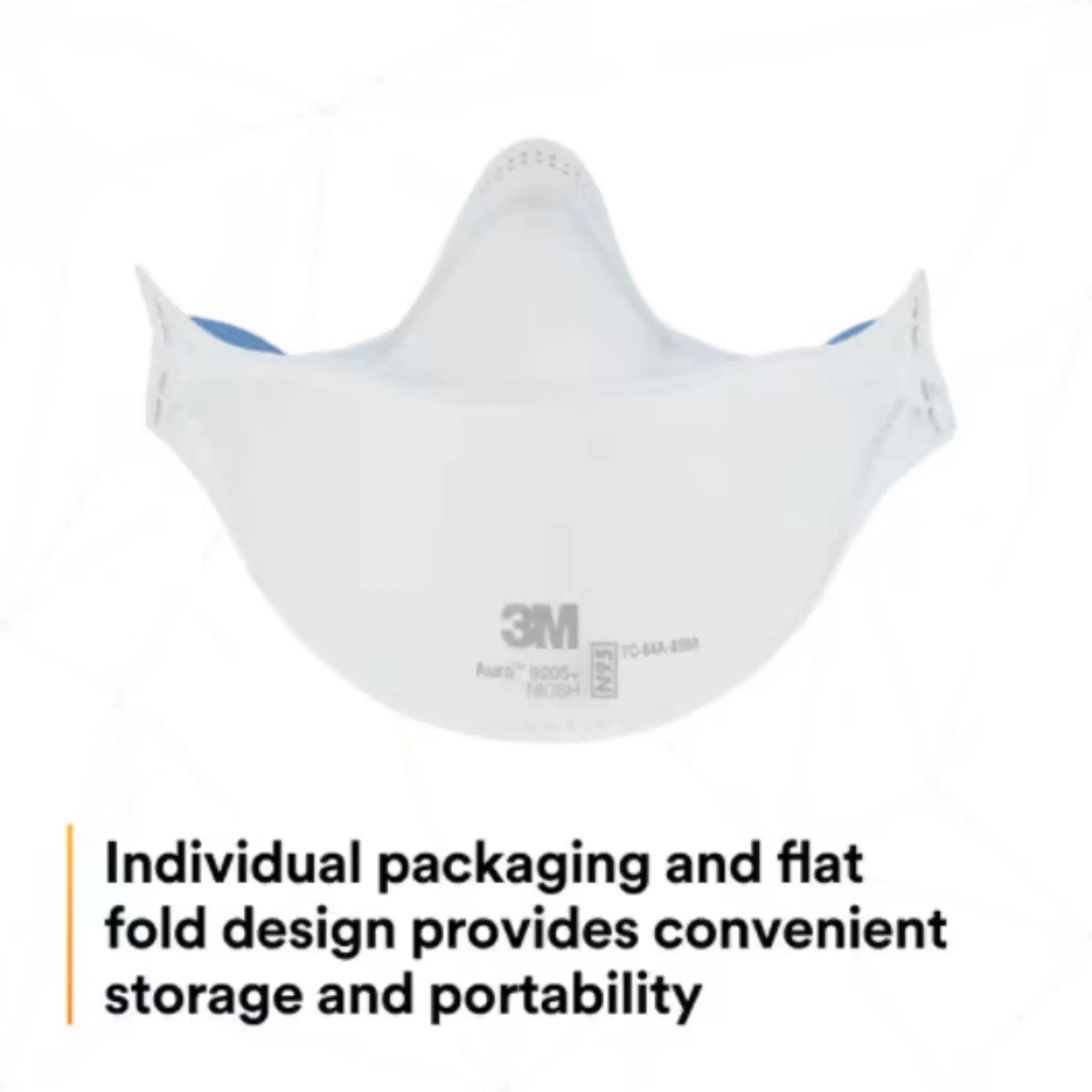 3M 9205+ N95 Aura Particulate Respirator Mask, White, Standard