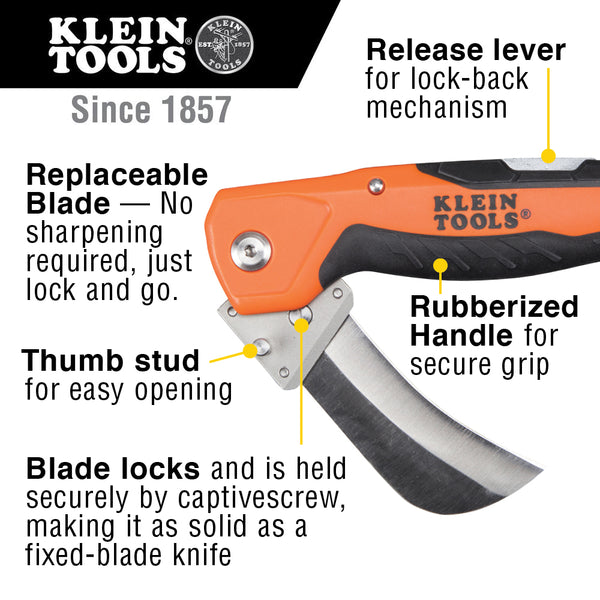 Klein Cable Skinning Utility Knife with Replaceable Blade #44218