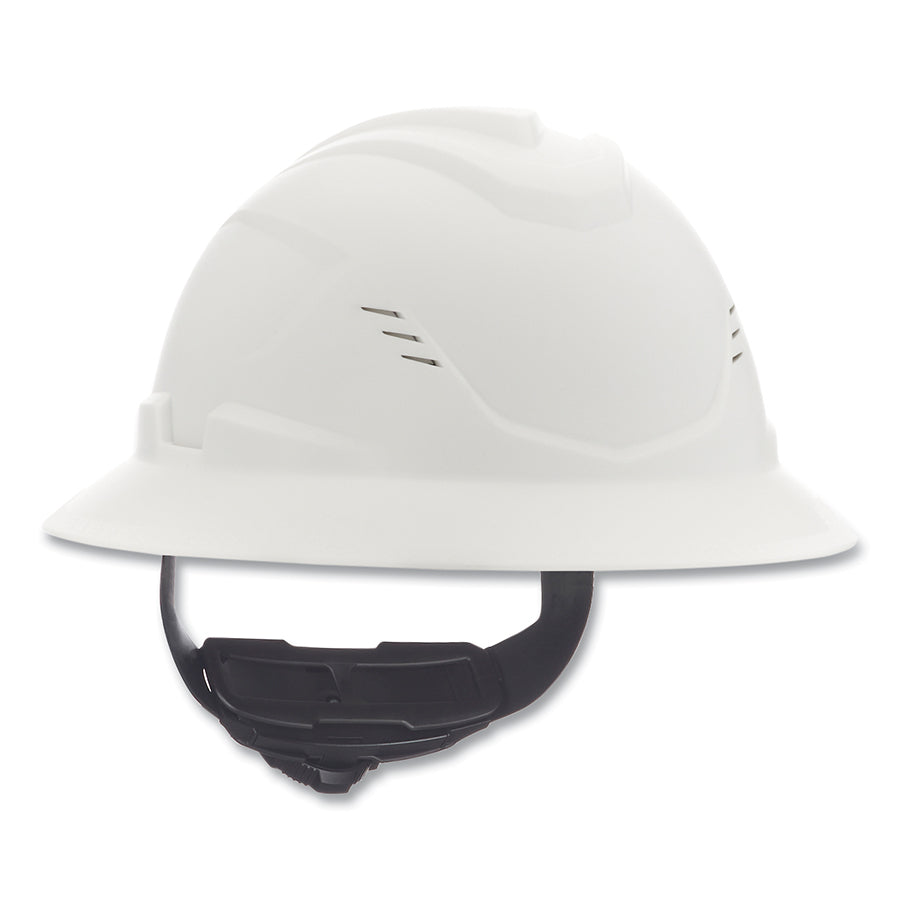 MSA VGard C1 Hard Hat, Fas-Trac III 4 Point Ratchet, Vented, White