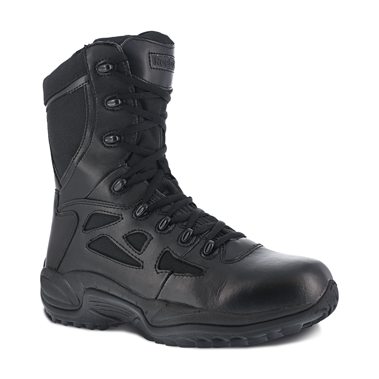 Reebok Men's 8" Stealth Side-Zipper Soft Toe Work Boots #RB8875