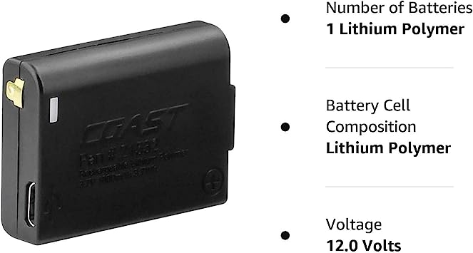 Coast FL Lithium Polymer Rechargeable Battery Pack for FL75R LED Headlamps - HardHatGear