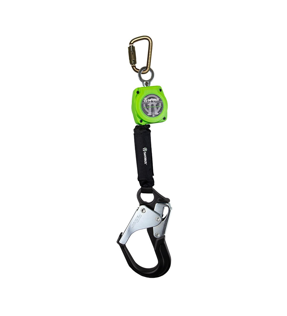 Safewaze 6' Web Retractable with Aluminum Rebar Hook & Steel Carabiner