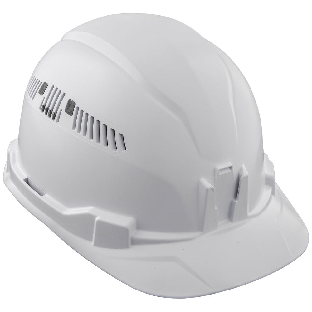 Klein Hard Hat, 4-point Suspension, Vented Cap, White