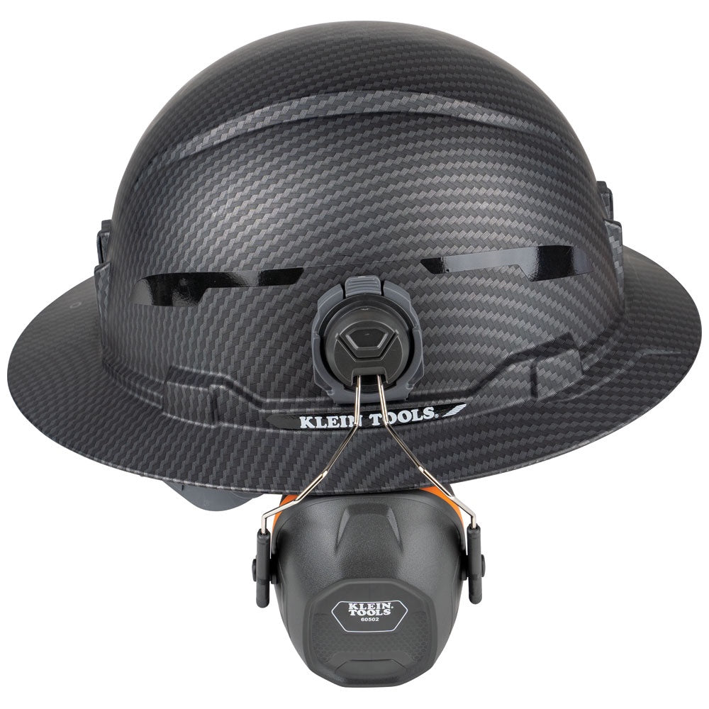 Klein  Hard Hat Earmuffs, Full Brim Style #60502