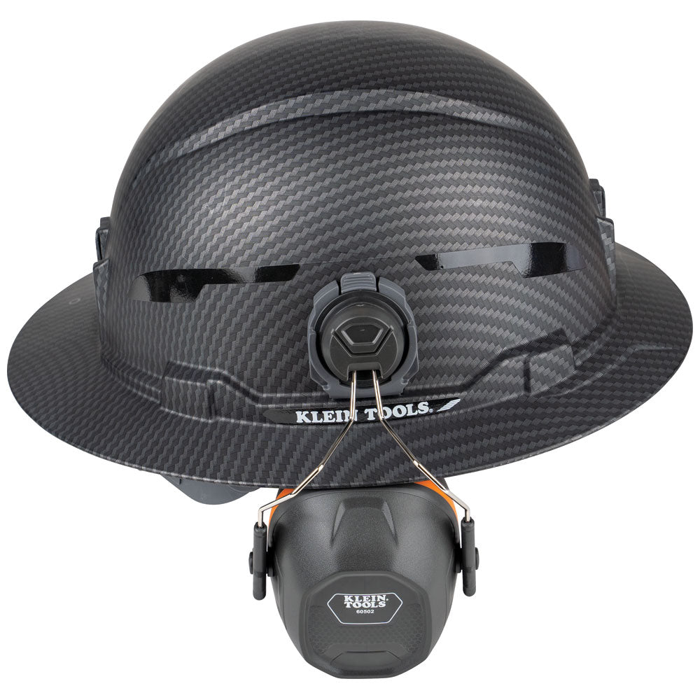 Klein  Hard Hat Earmuffs, Full Brim Style #60502