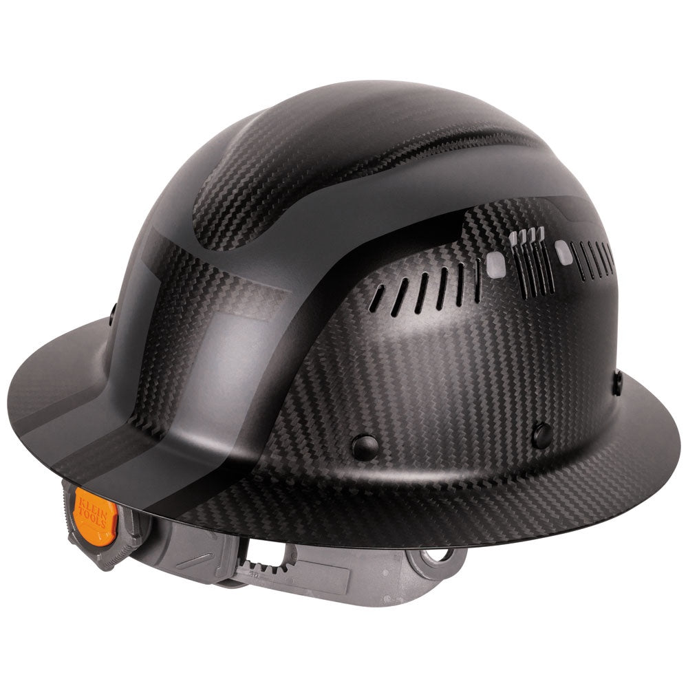 Klein Carbon Fiber Full Brim Hard Hat, Spartan Vented #60513