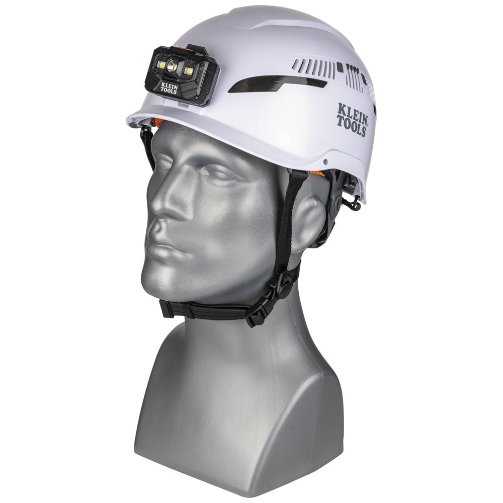 Klein  Safety Helmet, Type-2, Vented Class C, with Rechargeable Headlamp