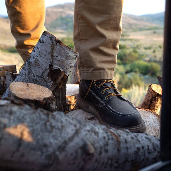 Throrgood Black 6 Moc Safety Steel Toe Work Boot #804-6201
