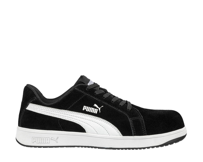 PUMA WOMENS ICONIC SUEDE BLACK LOW ASTM EH Safety Shoe