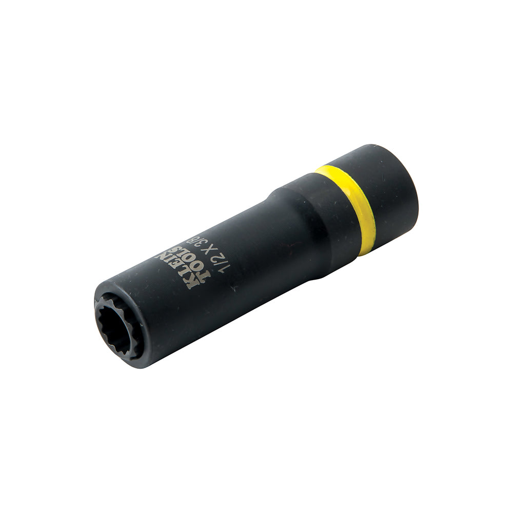 Klein 2-in-1 Impact Socket, 12-Point, 1/2 and 3/8-Inch