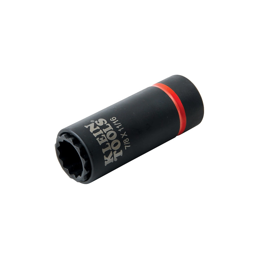 Klein 2-in-1 Impact Socket, 12-Point, 7/8 and 11/16-Inch