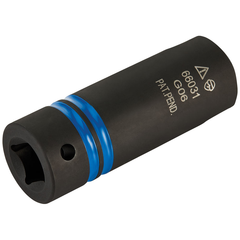 Klein 3-in-1 Slotted Impact Socket, 12-Point, 3/4 and 9/16-Inch #66031