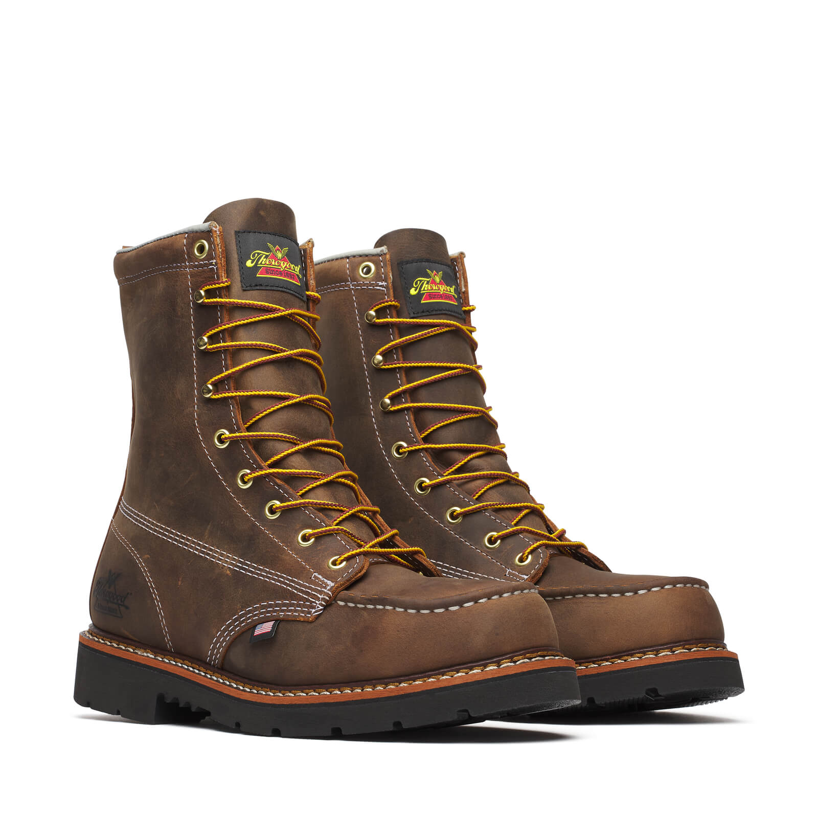 Thorogood American Heritage – 8″ Crazy Horse Steel Moc Toe BLK 90 #804-4398 7 / D
