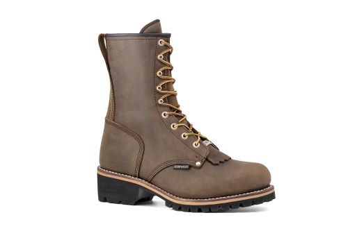 Zanco Brown 9" Steel Toe Logger Boots #7825-02