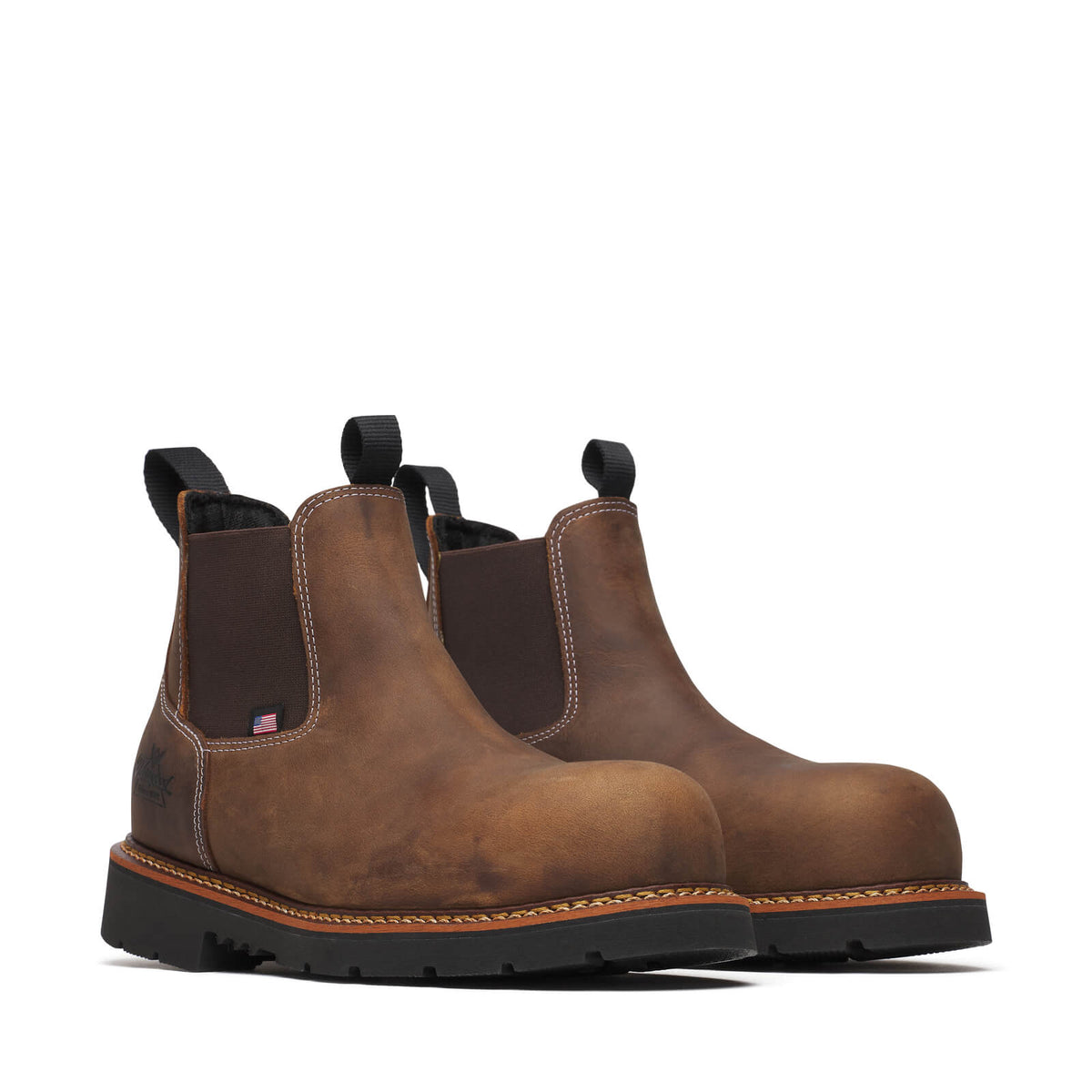 Thorogood American Heritage Chelsea Crazy Horse Nano Round Toe BLK 90 #804-4109