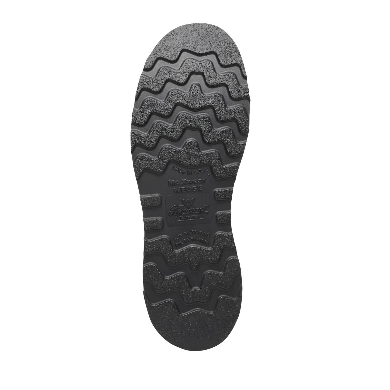 Thorogood American Heritage – 6″ Crazy Horse Safety Toe – Moc Toe Black MAXWear Wedge 804-4135 13 / EE (Wide)
