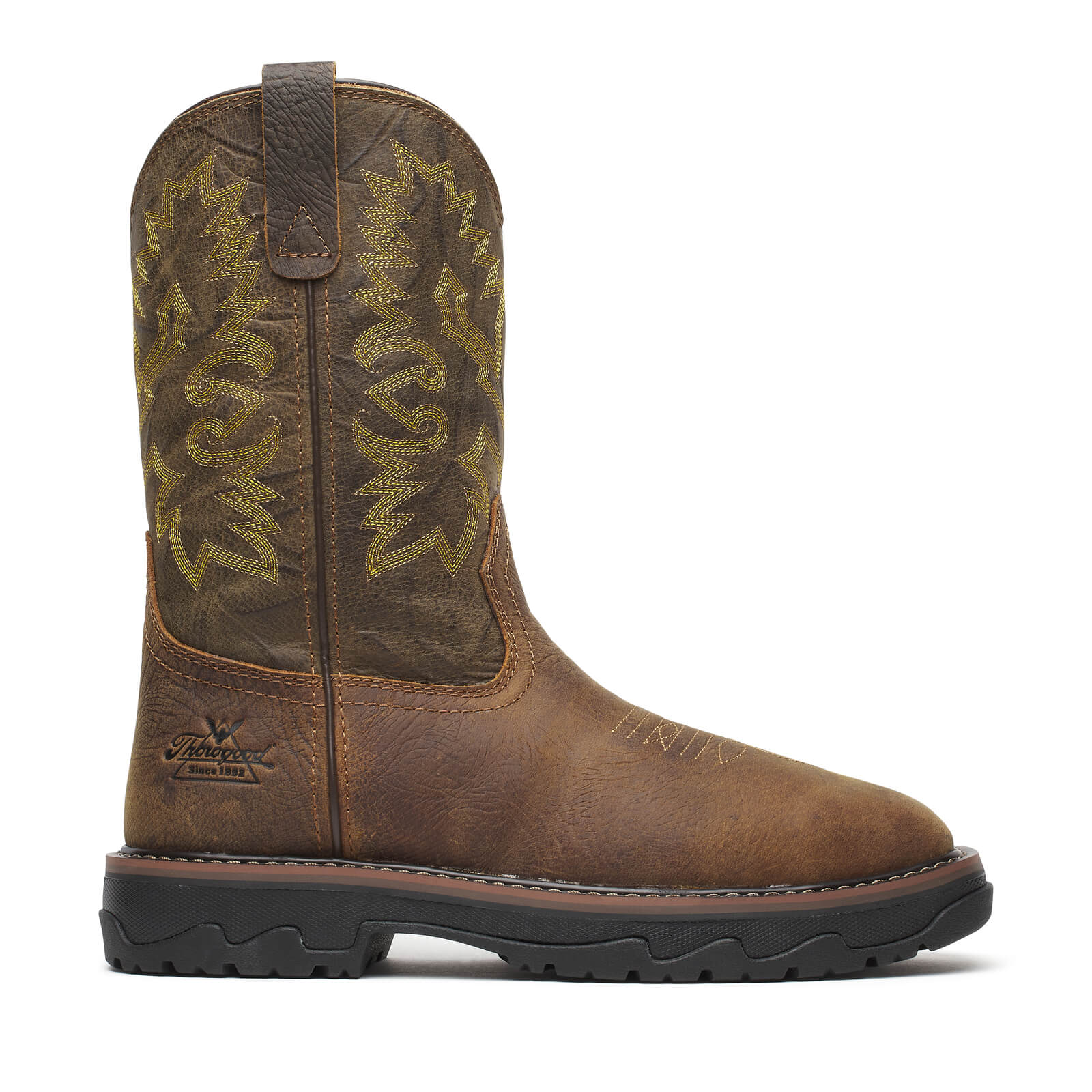 Thorogood Buffalo Ridge – WP 11″ Brown/Sage Nano Sq Toe #804-4342