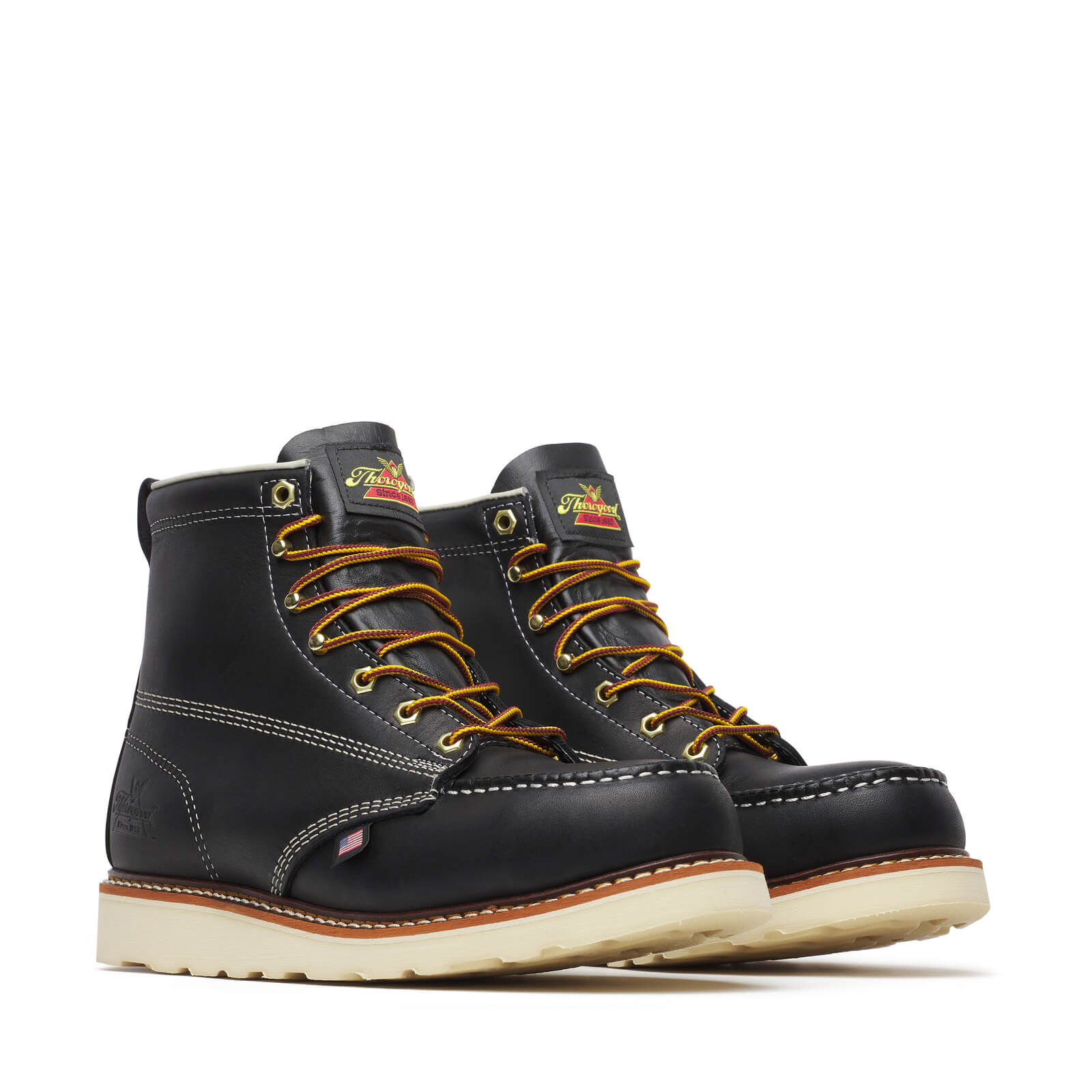 Throrgood Black 6 Moc Safety Steel Toe Work Boot #804-6201