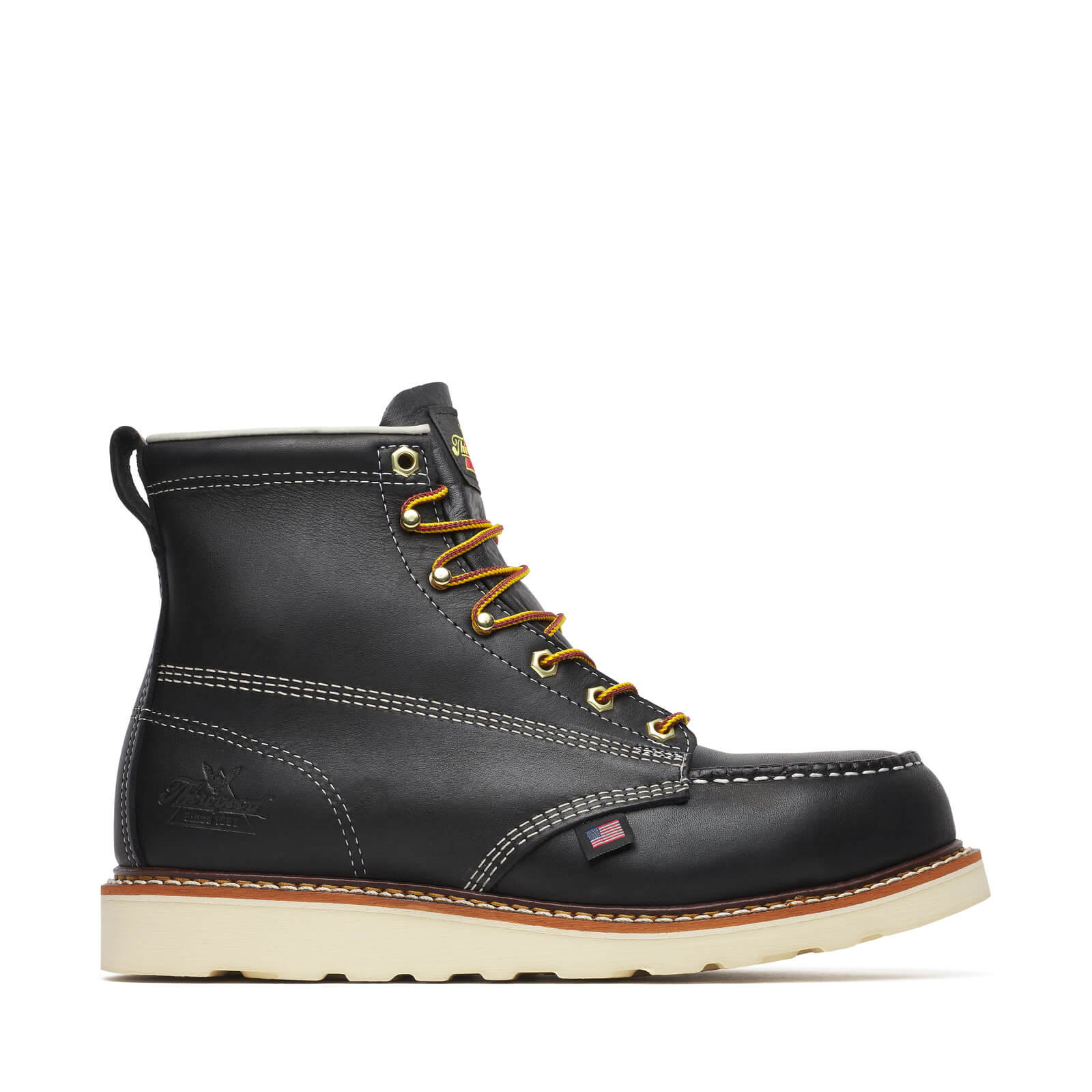 Throrgood Black 6 Moc Safety Steel Toe Work Boot #804-6201