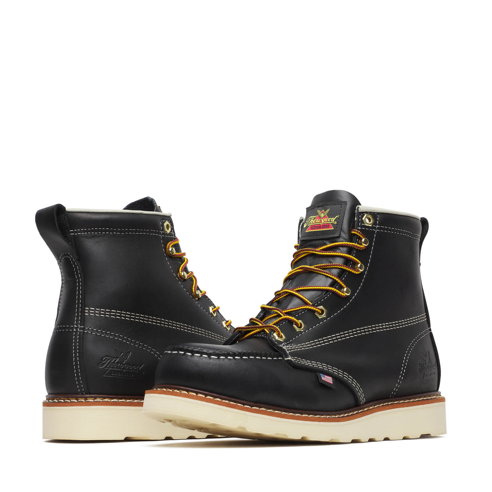 Throrgood Black 6 Moc Safety Steel Toe Work Boot #804-6201