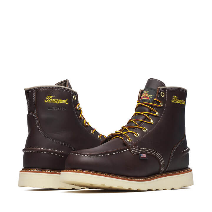 Thorogood 1957 Series 6″ Briar Pitstop Moc Toe MAXwear Wedge™ Boot #814-3600