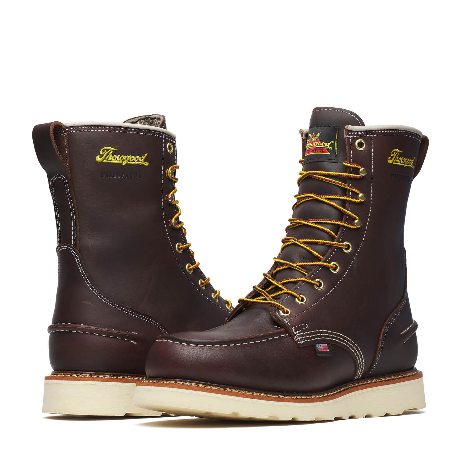 Thorogood 1957 Series Waterproof 8″ Briar Pitstop Moc Toe MAXWear Wedg