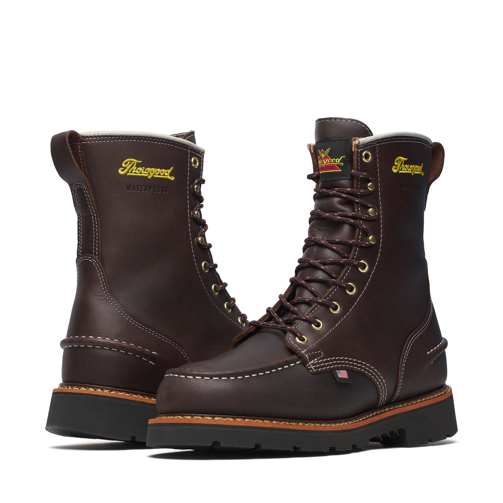 Thorogood 8 Flyway USA Waterproof Briar Pitstop Moc Toe Soft Toe #814-4141