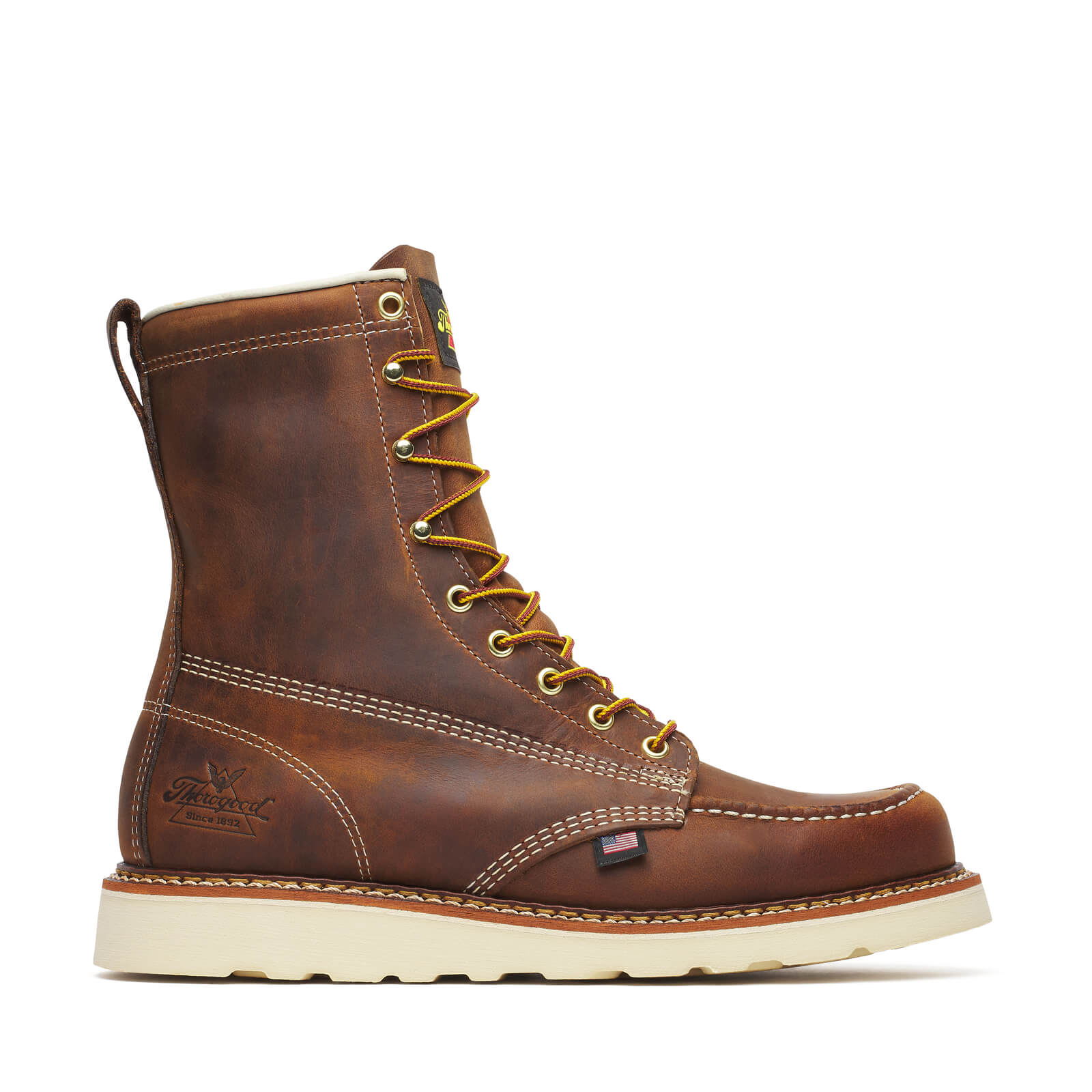 Thorogood 8 Crazy Horse Wedge Sole Soft Toe Work Boot #814-4178