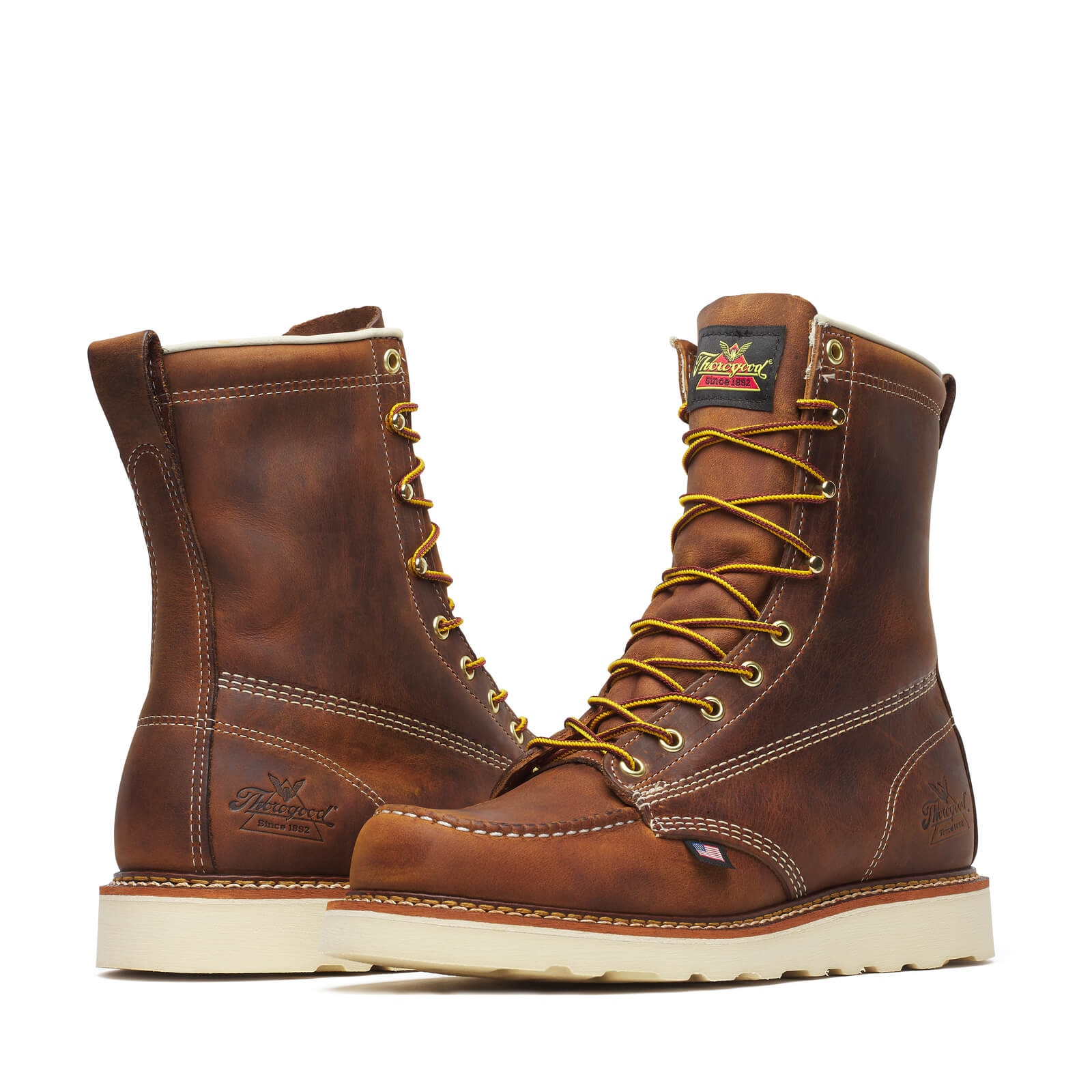 Thorogood 8 Crazy Horse Wedge Sole Soft Toe Work Boot #814-4178
