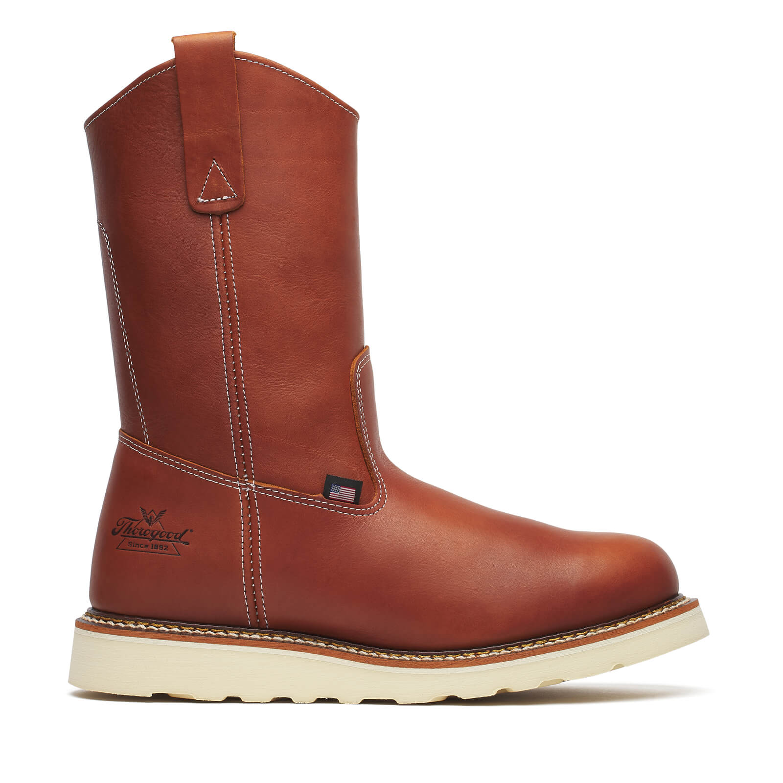 Thorogood 11" Tobacco Leather  Soft Toe Pull-On 814-4208