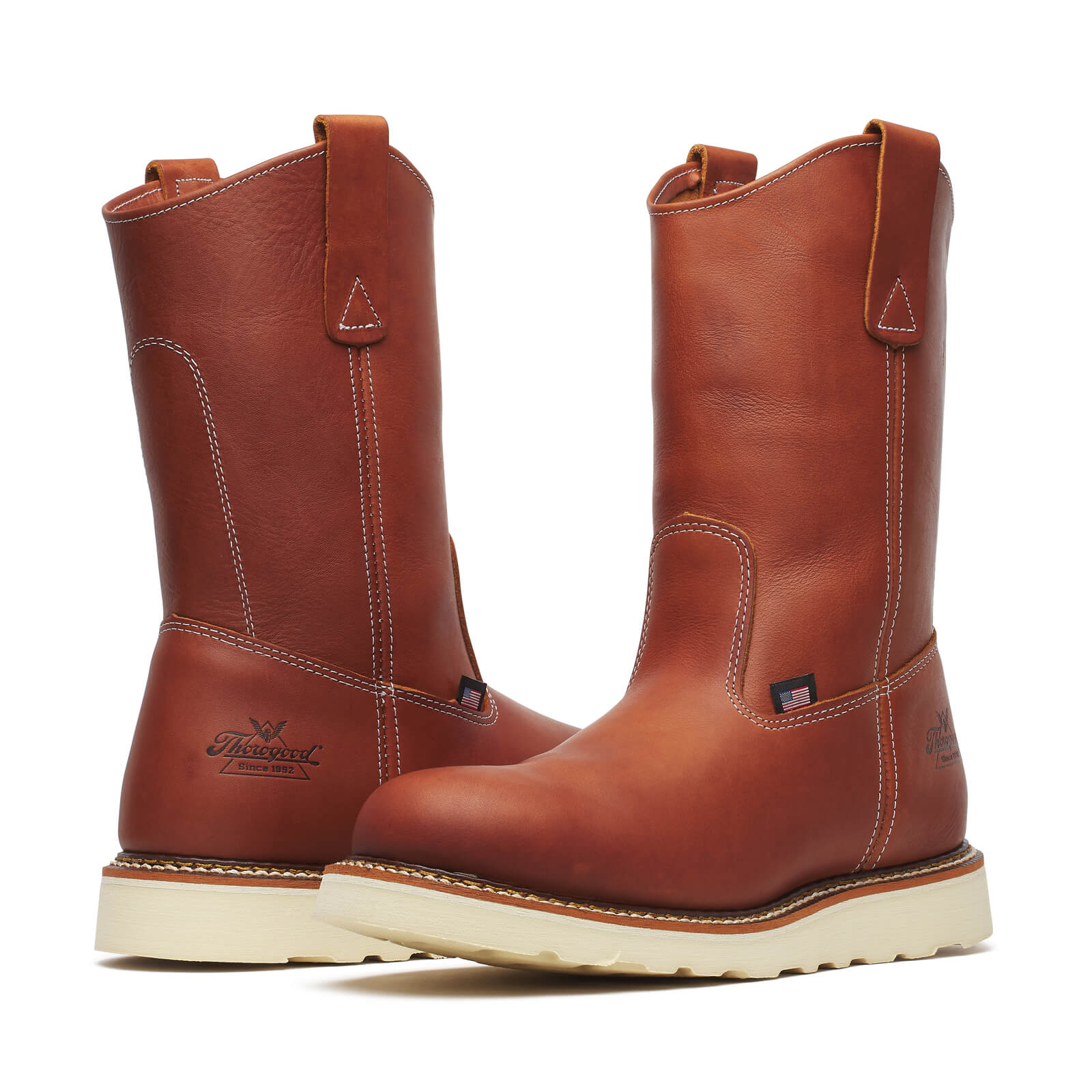 Thorogood 11" Tobacco Leather  Soft Toe Pull-On 814-4208