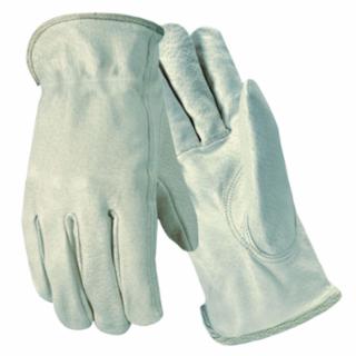 Grain Goatskin Drivers Gloves,  Unlined, White