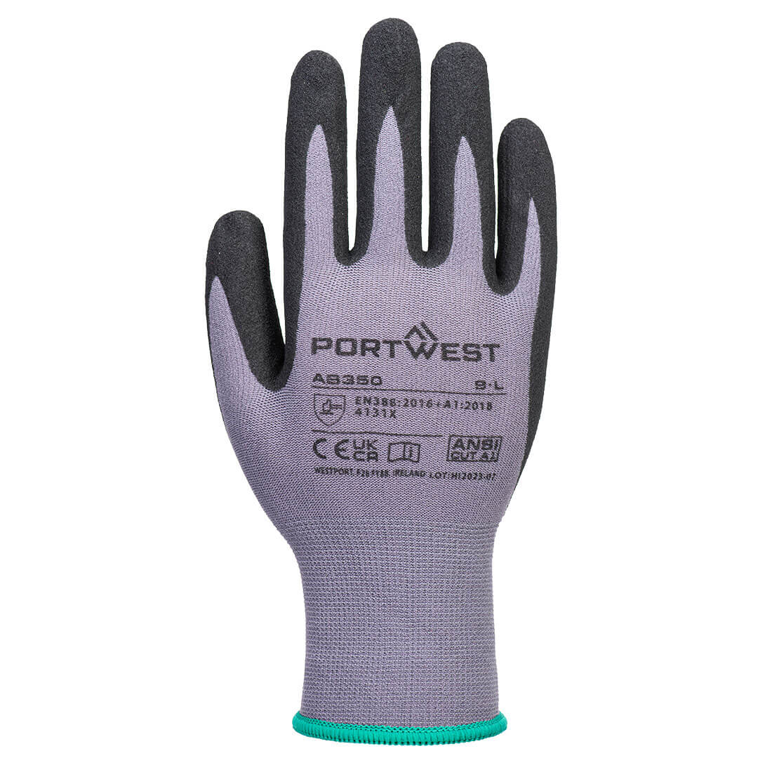 Portwest Grip 15 Nitrile Sandy Essential Multipack (Pk12) Gray/Black #AB350