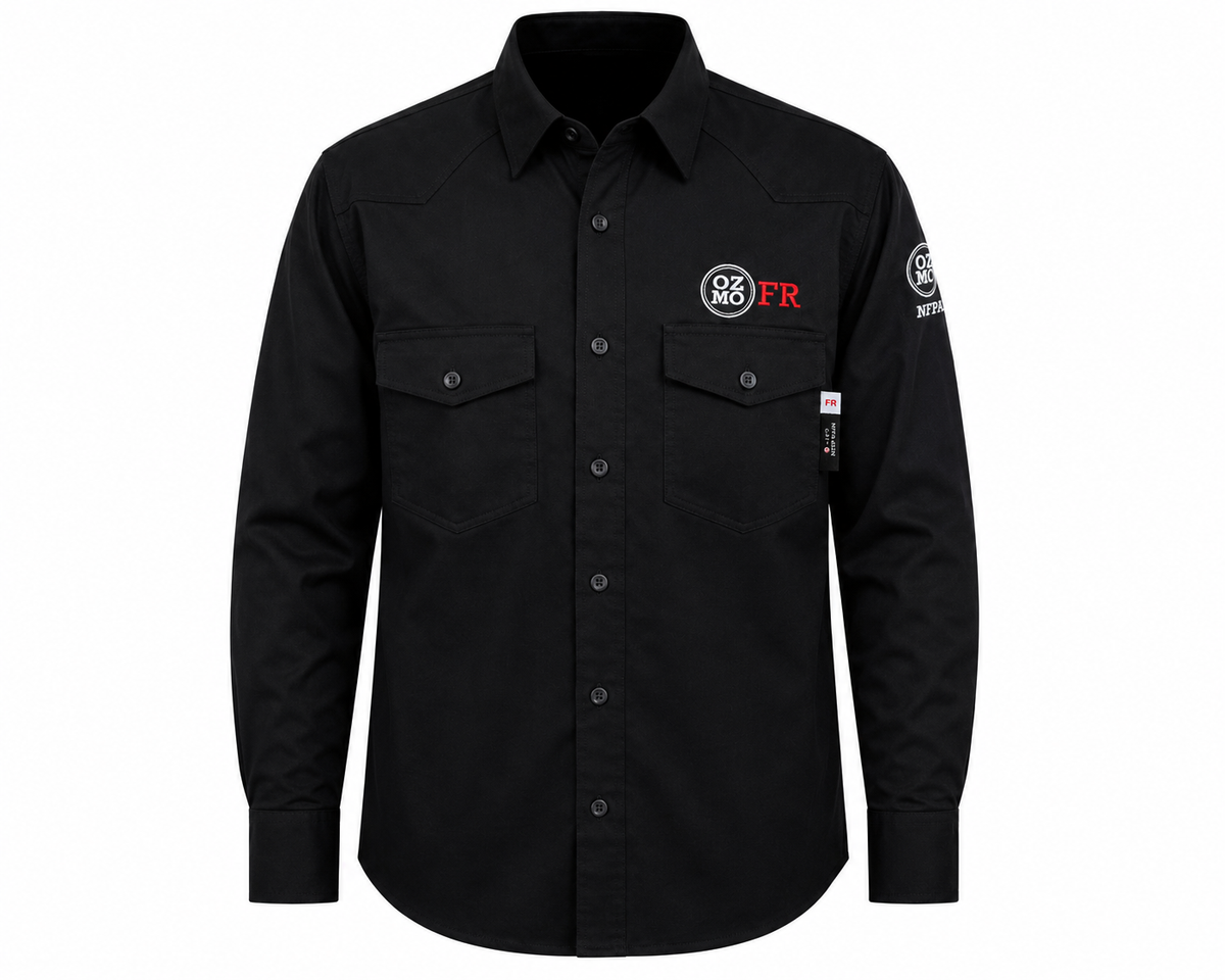 OZMO Safety Men's Western Style FR Button-Up Work Shirt