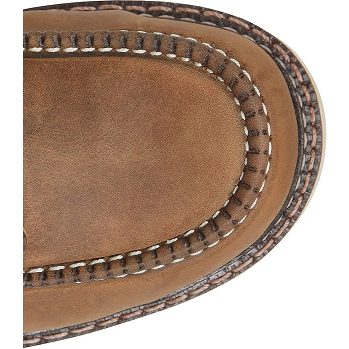 Carolina Men's 6" Domestic Dark Brown Steel Toe, Moc Toe Wedge Work Boot #CA7811