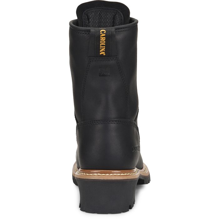 Carolina waterproof, steel toe black logger #CA9823