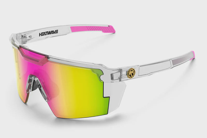 Heat Wave Future Tech Sunglasses: Vapor Clear Frame Spectrum Lens Z87+